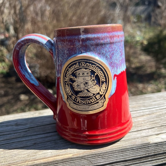 2015 Maryland Renaissance Festival Mug Handmade In USA Grey Fox Pottery Ceramic - Picture 1 of 16